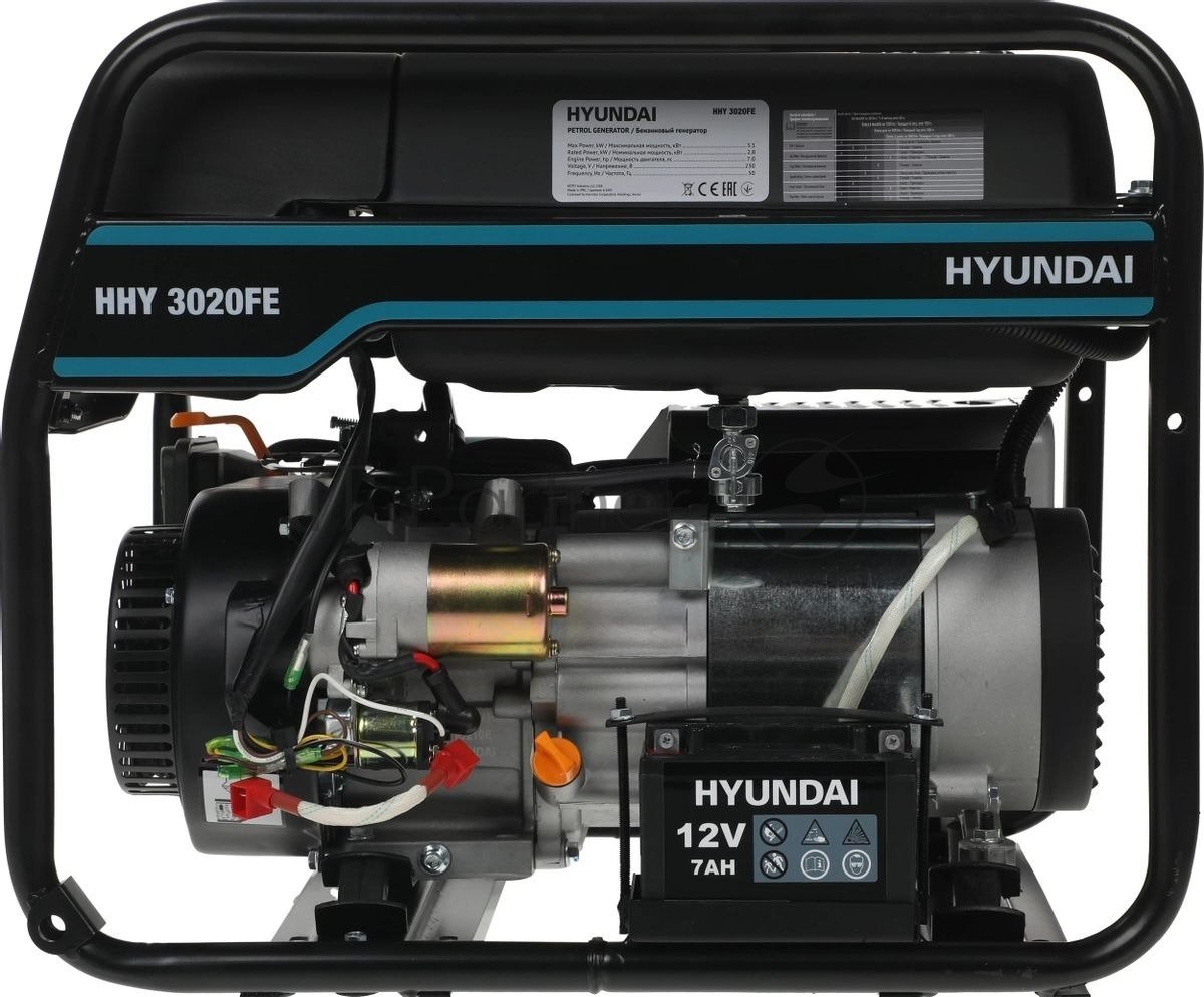 Электрогенератор бензиновый Hyundai HHY 3020FE, 3.1 кВт, 69 дБ, 49 кг