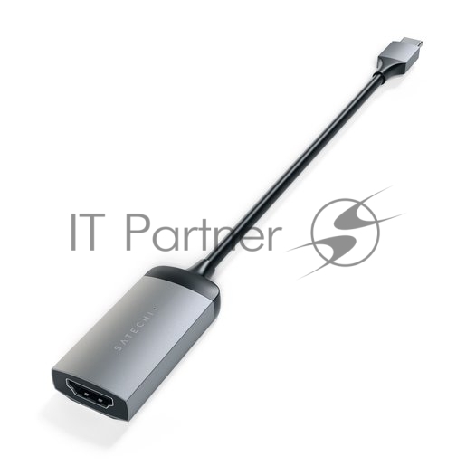 Satechi [ST-TC4KHAM] Адаптер Type-C to HDMI4K 60HZ Поддержка 4K/60Hz. Материал корпуса алюминий. Цвет серый космос.Satechi Type-C HDMI Adapter