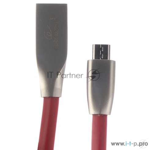 Кабель USB2.0 Cablexpert CC-G-mUSB01R-1M, AM/microB, серия Gold, длина 1м, красный, блистер