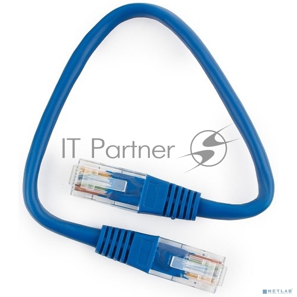 Патч-корд медный UTP Cablexpert PP10-0.25M/B cat.5e, 0.25 м, литой, многожильный, синий
