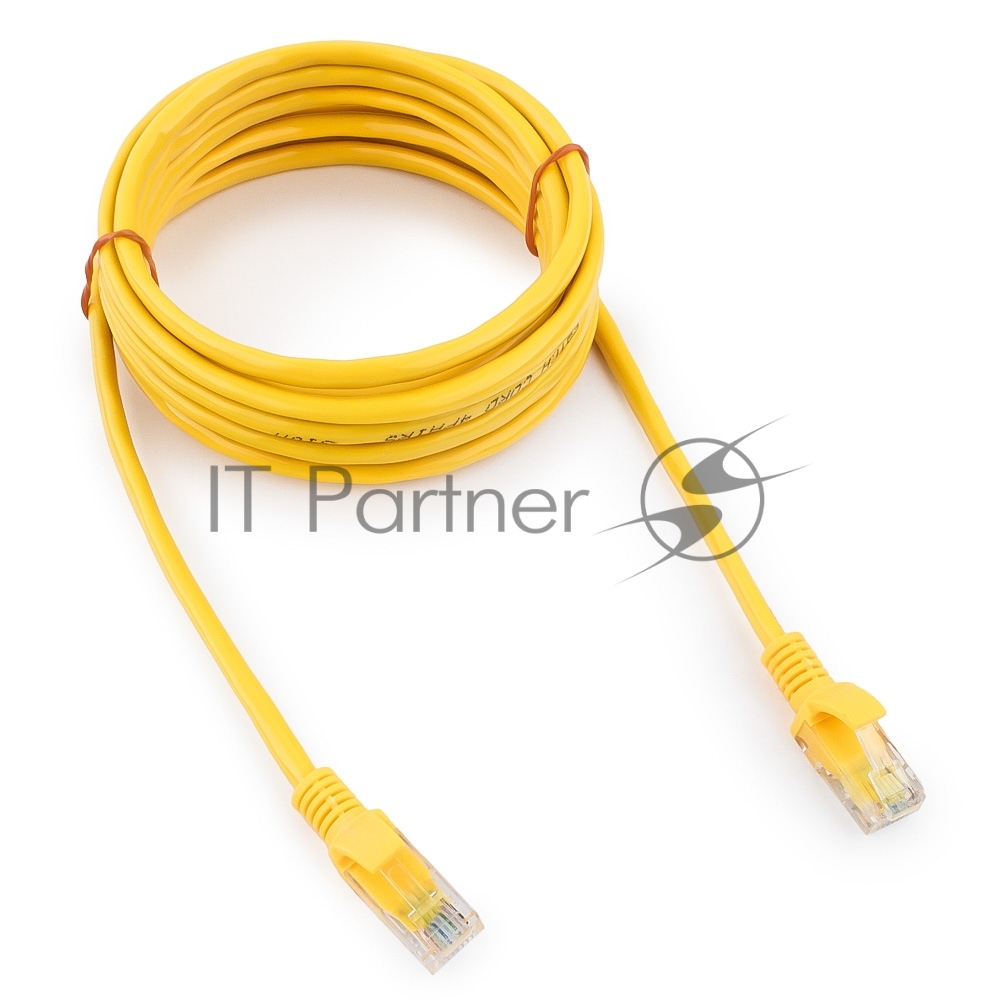 Патч-корд медный UTP Cablexpert PP10-3M/Y cat.5e, 3м, литой, многожильный, желтый