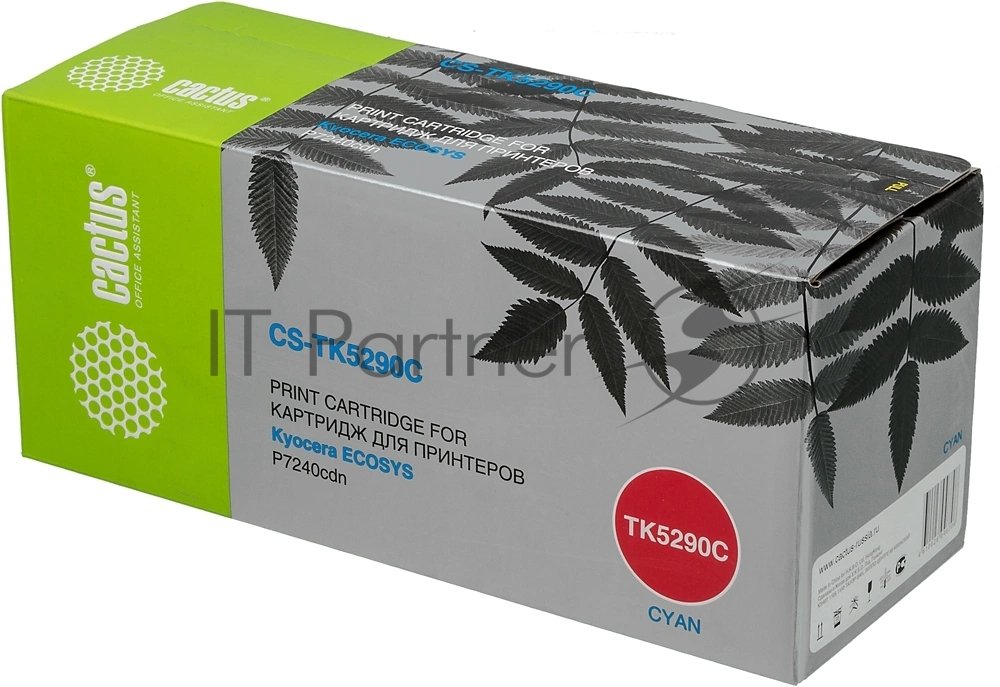 Картридж лазерный Cactus CS-TK5290C голубой (13000 стр.) для Kyocera ECOSYS P7240cdn