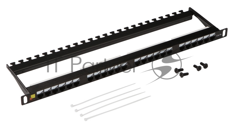 LAN-PPC24U5E Коммутационная патч-панель Lanmaster 19" 05HU портов: 24 х RJ45 кат. 5е неэкр. цвет: чёрный