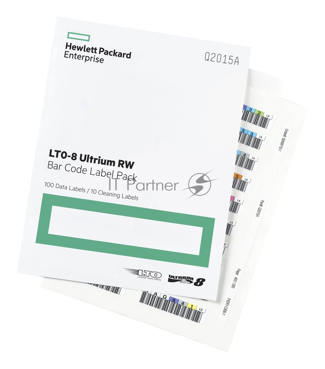 Набор наклеек HPE Ultrium8 30 Tb bar code label pack (100 data + 10 cleaning) for Q2078A (for libraries & autoloaders)