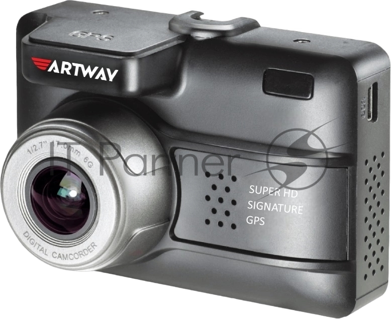 Видеорегистратор Artway MD-105, 2304x1296, 2.4", GPS, G-сенсор, GPS-информатор