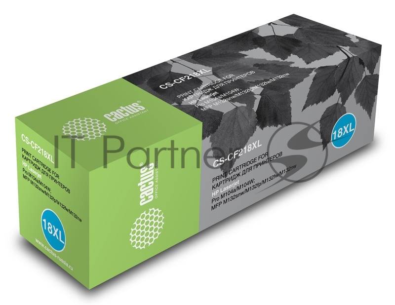 Картридж лазерный Cactus CS-CF218XL черный (6000 стр.) для HP LJ M104/M132