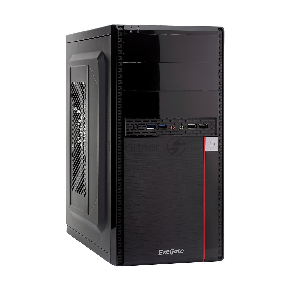 Компьютерный корпус ExeGate EX277437RUS Minitower MA-371X Black 500W, mATX (UN500, 120мм) 2хUSB+2хUSB 3.0, Audio