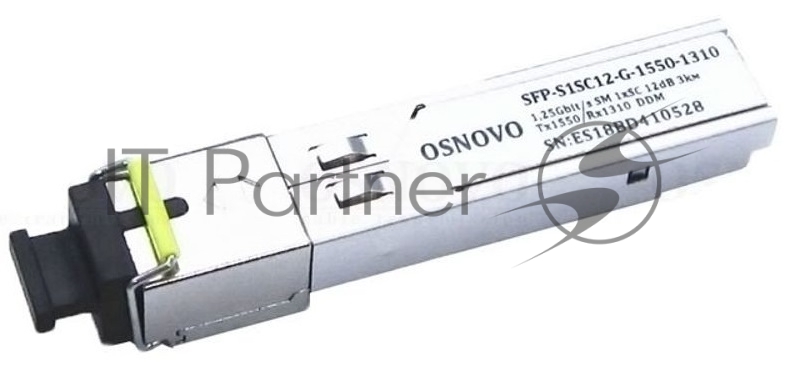 SFP-модуль OSNOVO SFP-S1SC12-G-1550-1310, BiDi, 1.25 Гбит/с, SC, 3 км