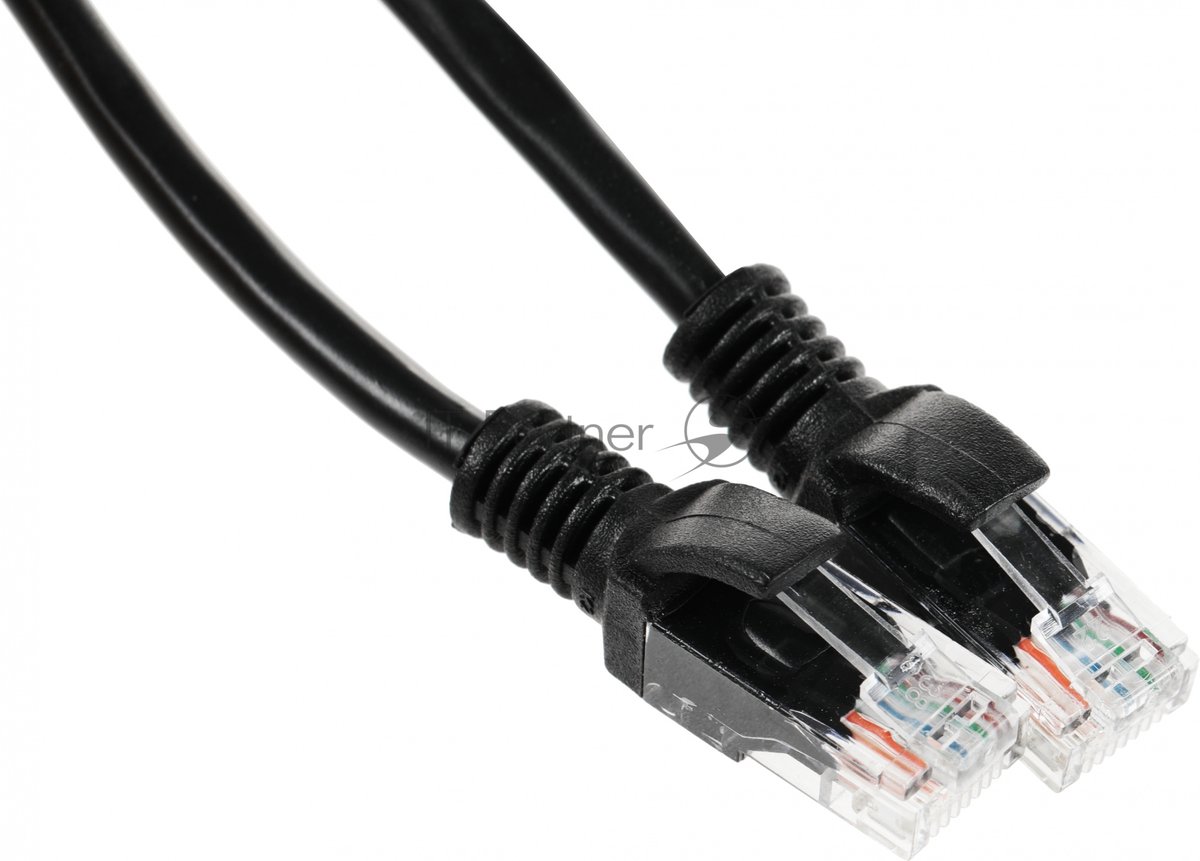 Патч-корд UTP Cablexpert PP12-3M/BK 5e, 3м, литой, многожильный, черный