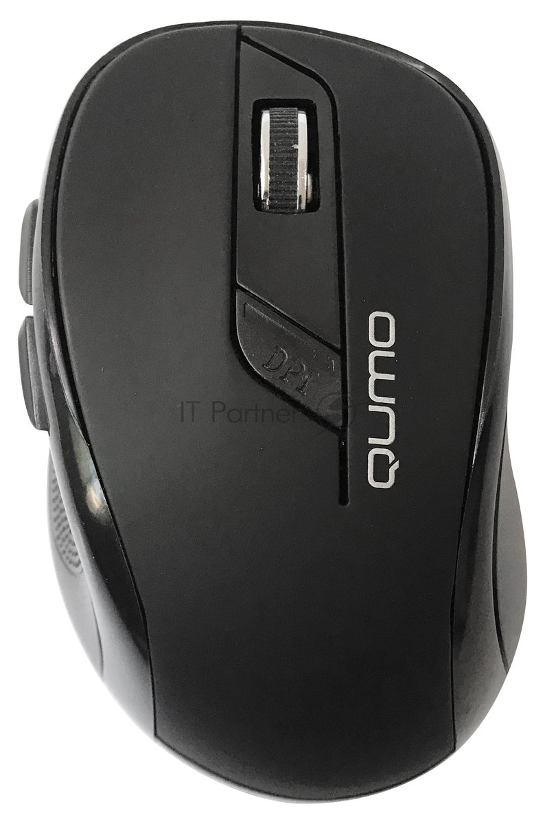 Мышь беспроводная Qumo Office Line M63 серый, 1600 dpi, радиоканал, USB, кнопки - 6