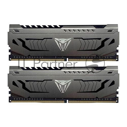 Оперативная память Patriot Viper Steel, DDR4, 16GB (2x8 GB), 3733 MHz, CL17, DIMM, радиатор, черный