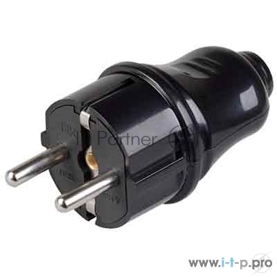 Розетка IEK ERP10-16-01-K02 РПп10-02-Ст разборная прямая с з/к 16А черная