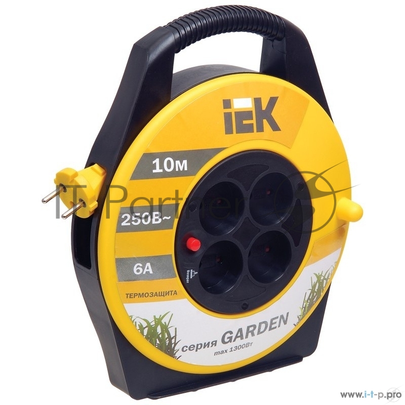 Катушка IEK WKP23-06-04-10 УК10 с т/з 4 места 2Р/10м 2х0,75 мм2 "Garden"