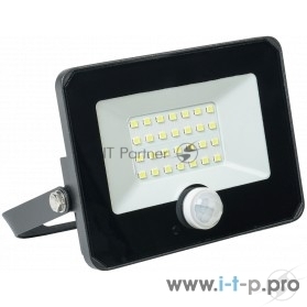 Прожектор IEK LPDO602-20-65-K02 СДО 06-20Д светодиодный черный с датчиком движения IP54 6500K