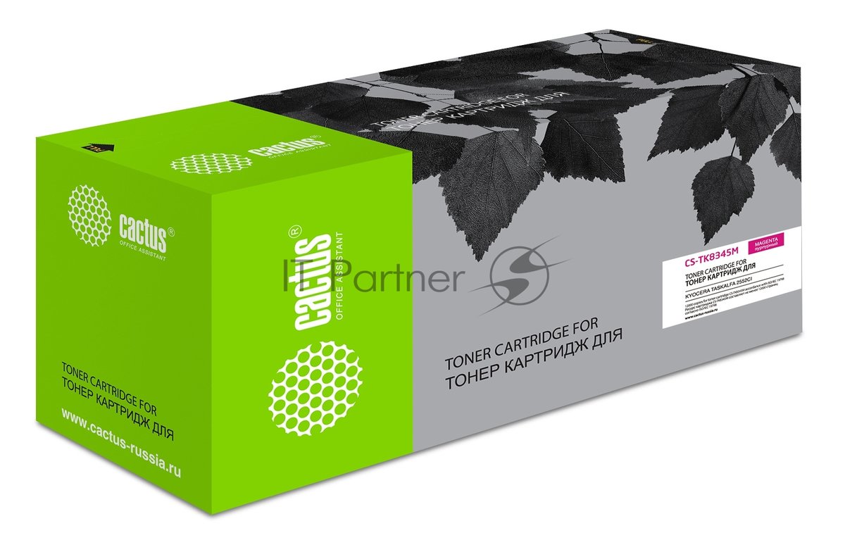 Картридж лазерный Cactus CS-TK8345M TK-8345M (1T02L7BNL0) пурпурный (12000стр.) для Kyocera TASKalfa 2552ci/2553ci