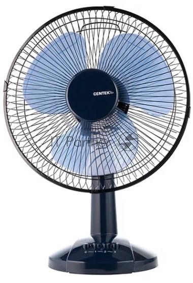 Вентилятор Centek CT-5006 синий, настольный, 25 Вт, 2 скорости, 23 см