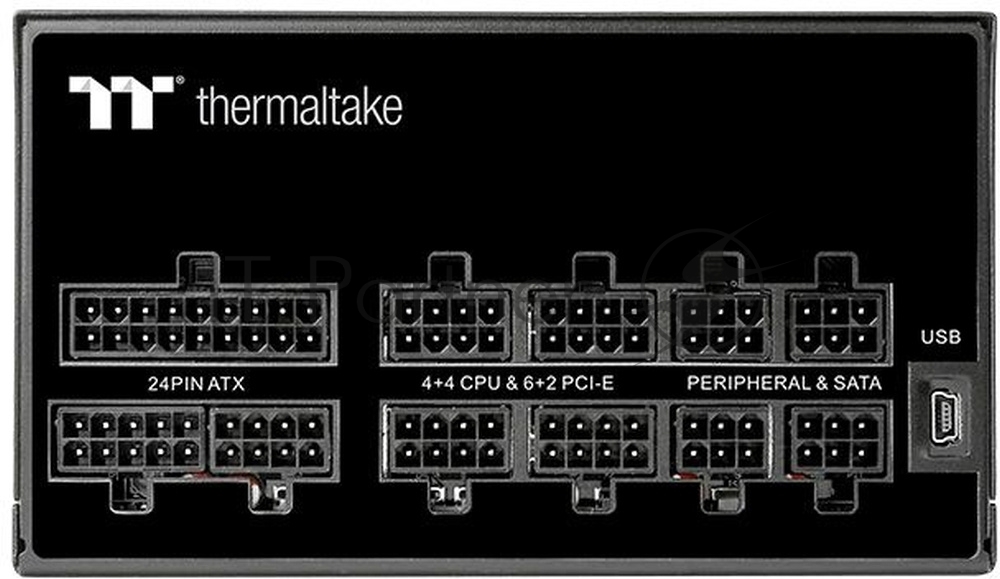 Блок питания Thermaltake Toughpower iRGb PLUS 750W RTL (PS-TPI-0750F3FDGE-1), 750Вт, 80 PLUS Gold, 140мм, модульный, черный