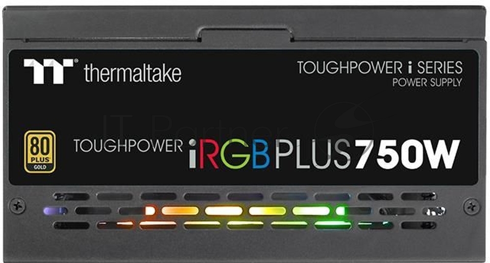 Блок питания Thermaltake Toughpower iRGb PLUS 750W RTL (PS-TPI-0750F3FDGE-1), 750Вт, 80 PLUS Gold, 140мм, модульный, черный