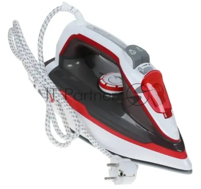 Утюг Kelli KL-1633 красный/черный/белый, 2600 Вт, 90 г/мин, 100 мл