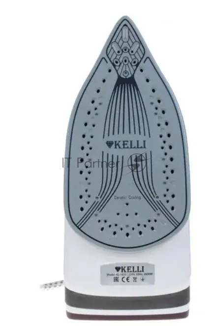 Утюг Kelli KL-1633 красный/черный/белый, 2600 Вт, 90 г/мин, 100 мл
