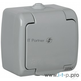 Розетка IEK ERA12-K03-16-54 РСш12-2-А 1-ая с з/к откр. уст. 16А IP54 AQUATIC