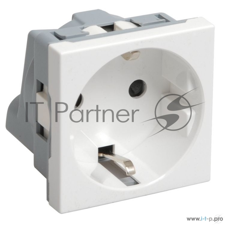Розетка IEK (CKK-40D-RSZB2-K01-K) РКС-20-30-П-К Розетка с з/к 2к (на 2 модуля) ПРАЙМЕР белая