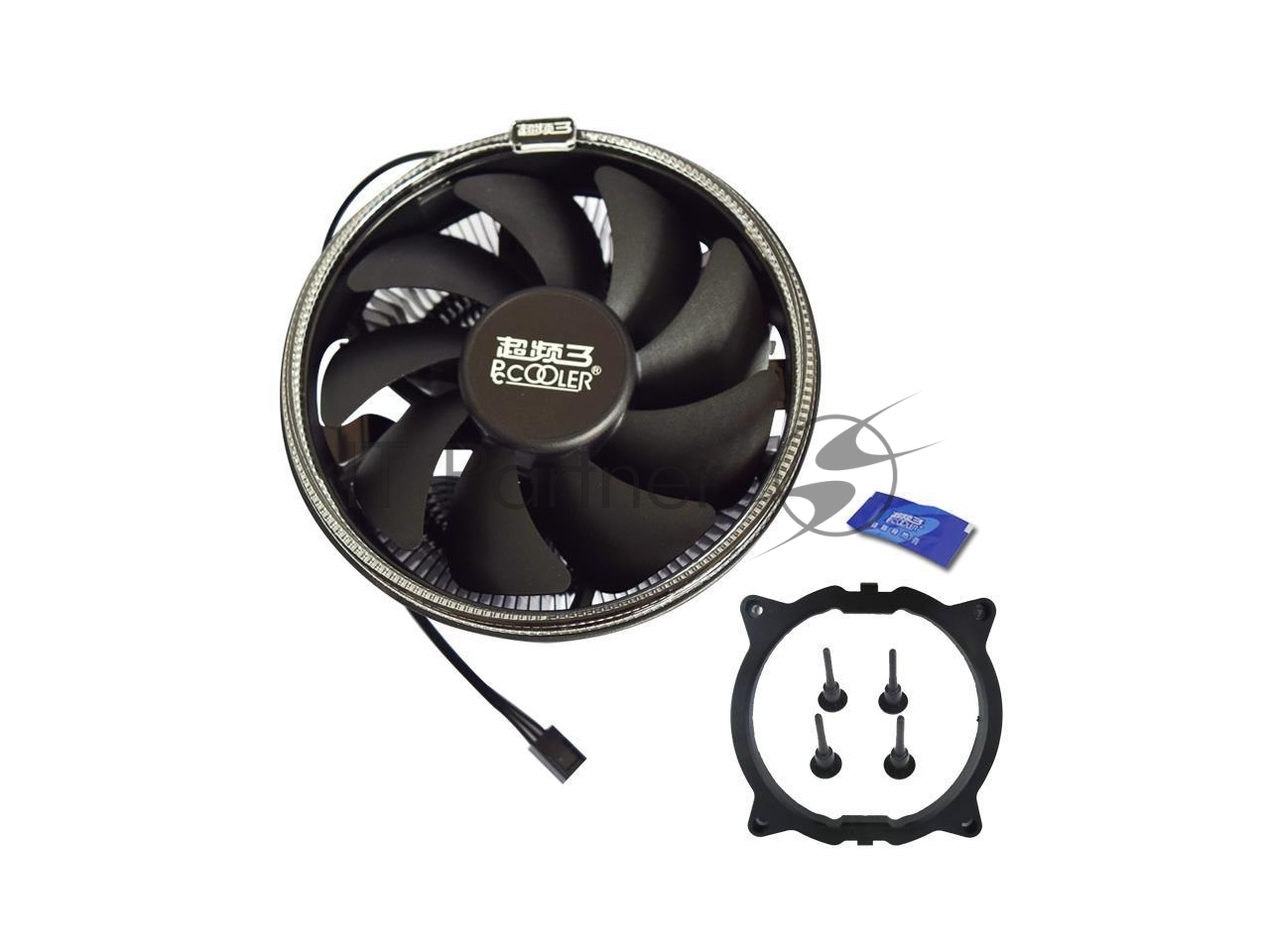 Кулер PCCooler E126MB черный 120мм алюминий 1800rpm 26.5db 4-pin 92W 70мм