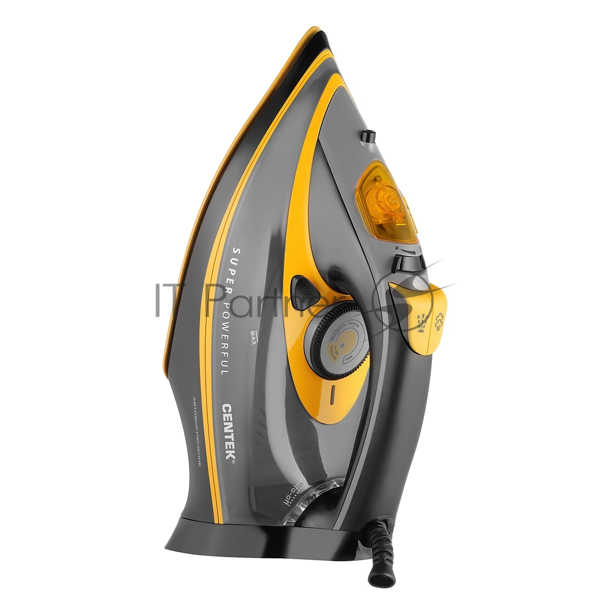 Утюг Centek CT-2358 желтый/черный, 3000 Вт, 50 г/мин, 190 г/мин, 380 мл