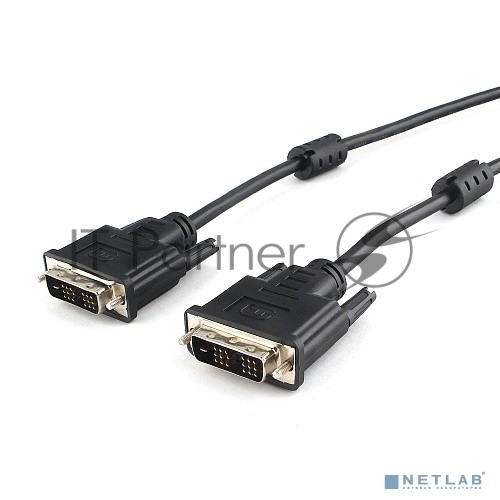 Кабель DVI-D single link Cablexpert CC-DVIL-BK-10, 19M/19M, 3.0м, CCS, черный, экран, феррит.кольца, пакет