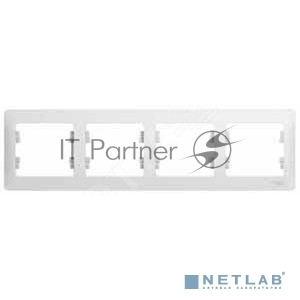 Рамка Schneider-electric GSL000104 Glossa 4-постовая, горизонтальная, белый