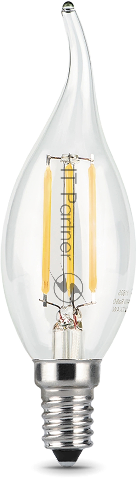 Лампа светодиодная Gauss LED Filament Свеча на ветру E14 7W 580lm 4100К 1/10/50