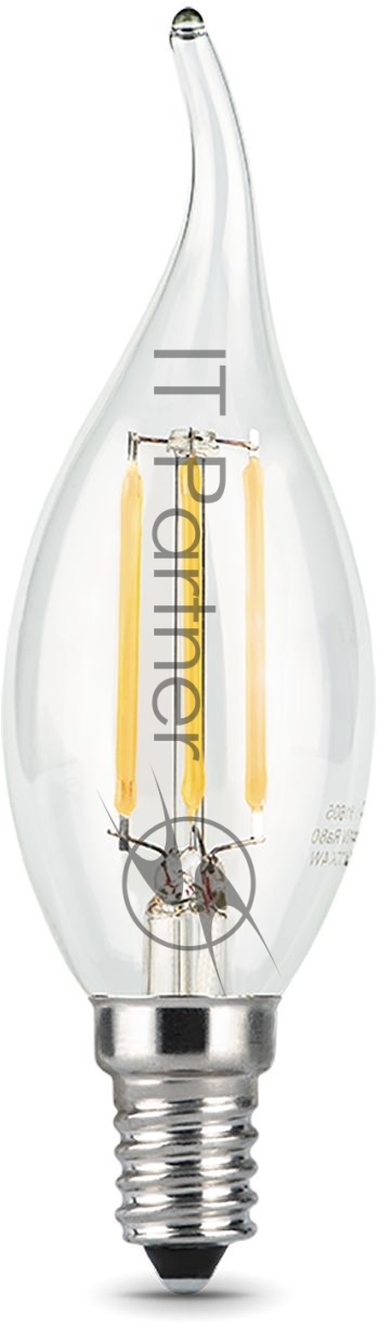 Лампа светодиодная Gauss LED Filament Свеча на ветру E14 7W 580lm 4100К 1/10/50