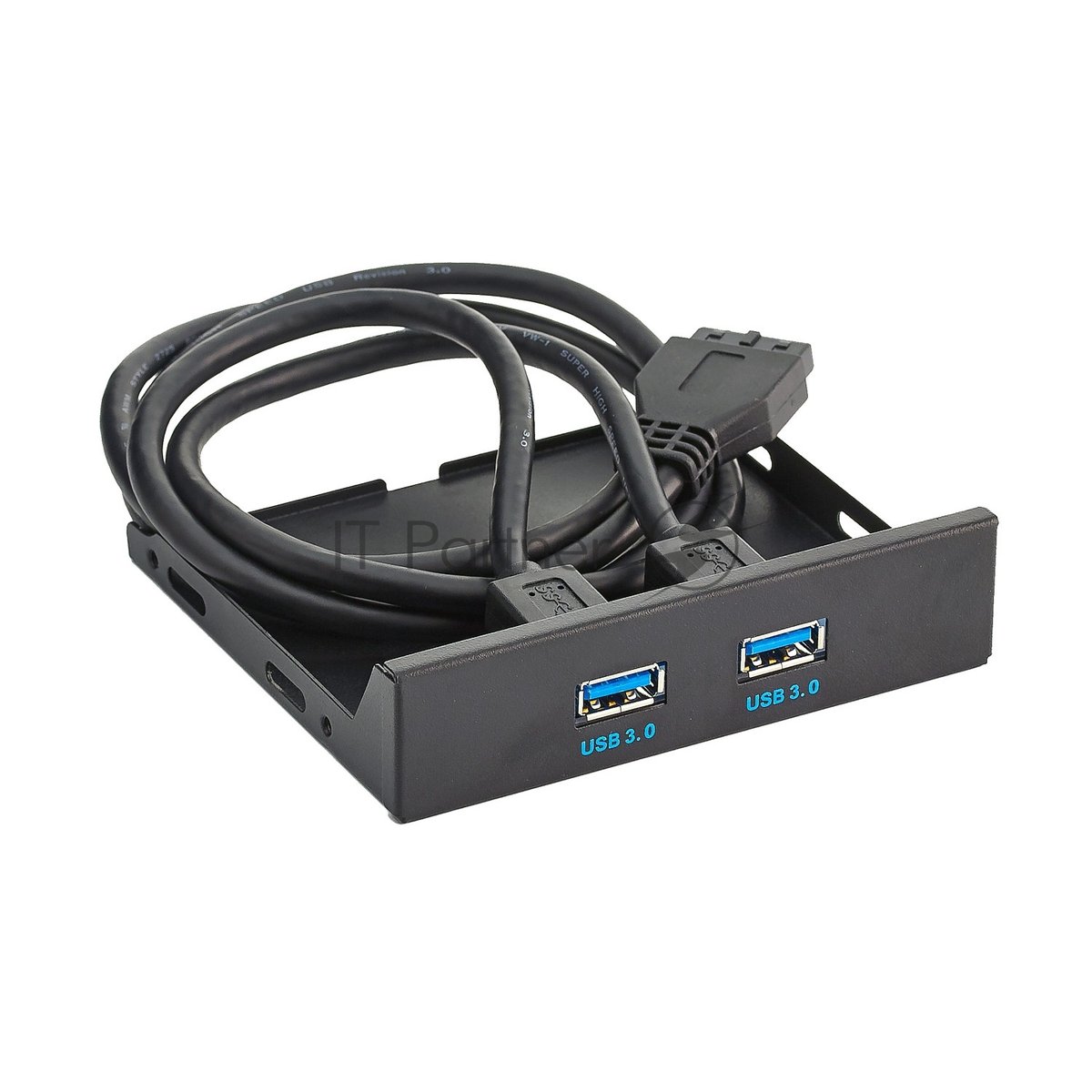 Exegate EX280446RUS Планка USB на переднюю панель Exegate U3H-615, 3,5", 2*USB 3.0, черная, подсоединение к мат. плате