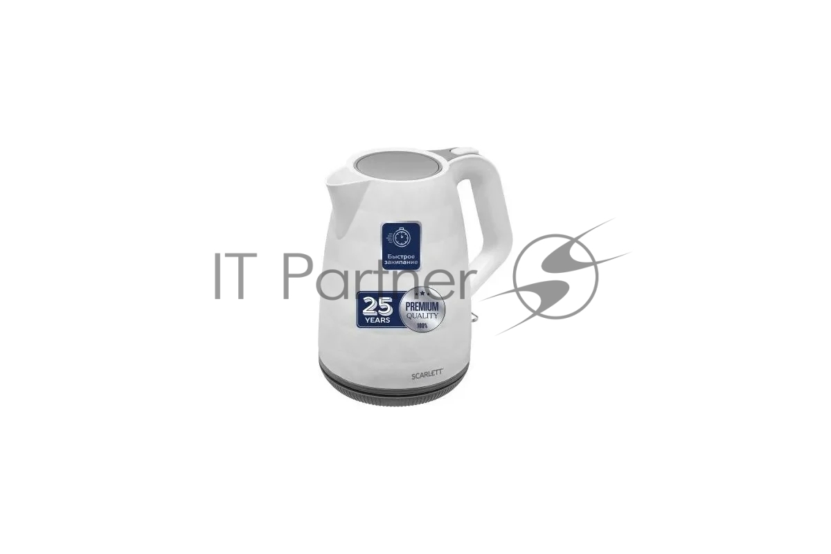 Чайник электрический Scarlett SC-EK18P49 1.7 л, 2200 Вт, белый/серый (корпус: пластик)