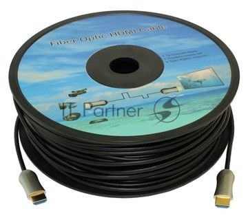Кабель аудио-видео Fiber Optic HDMI (m)/HDMI (m) 35м. позолоченные контакты черный