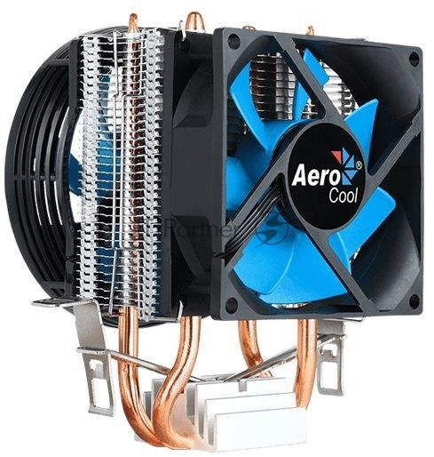 Кулер для процессора AeroCool/Formula Verkho 2 Dual серебристый, 90 мм, алюминий/медь, 2000 об/мин, 25 дБ, 4 pin, 120 Вт, 135 мм