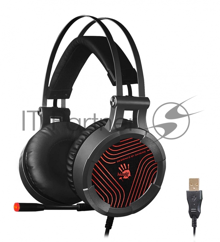 Гарнитура A4Tech Bloody G530 чёрный/серый, проводная, подсветка
