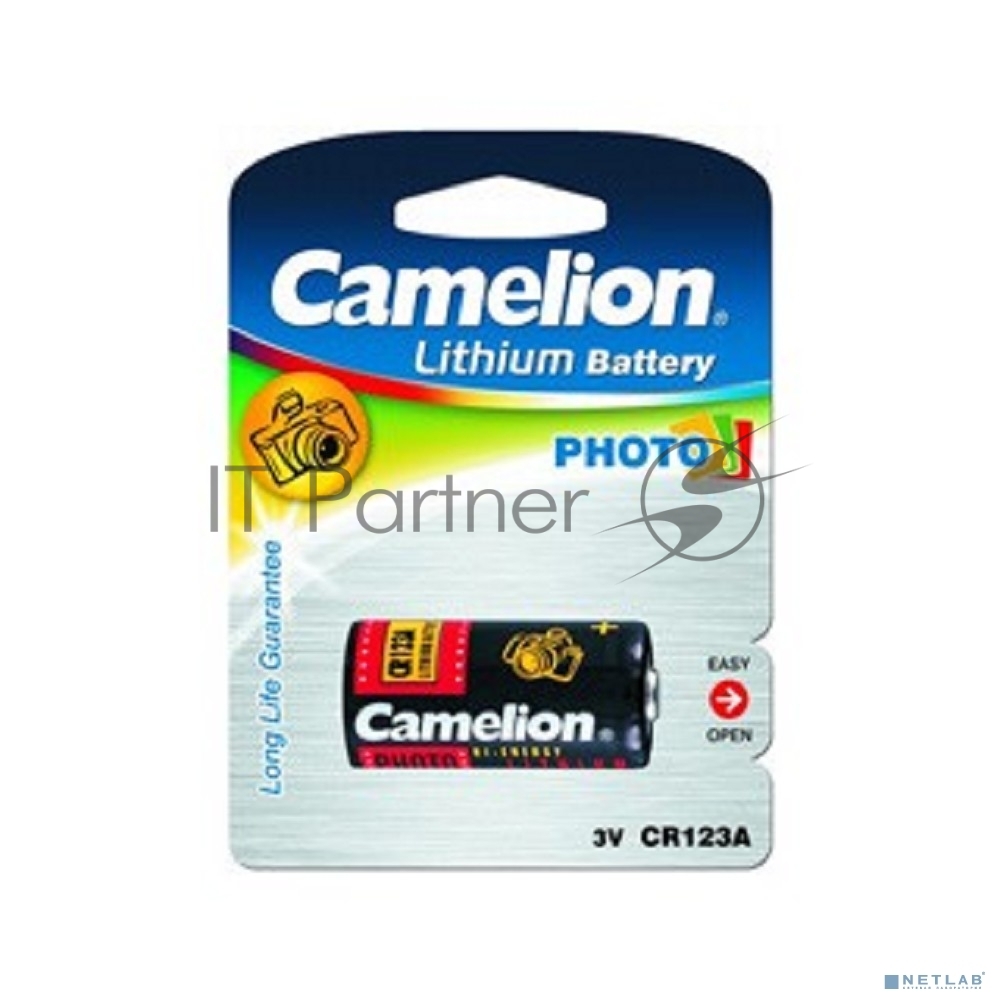 Camelion батарейка CR123A 1бл (CR123A-BP1, фото,3В) 1/10/120/20!