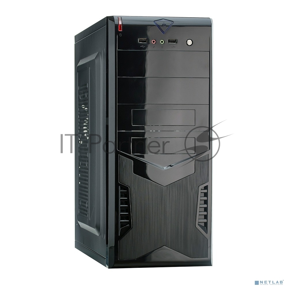 Компьютерный корпус Miditower ExeGate EX280386RUS CP-604 Black, ATX, (CP350W, 80мм), 2хUSB, Audio