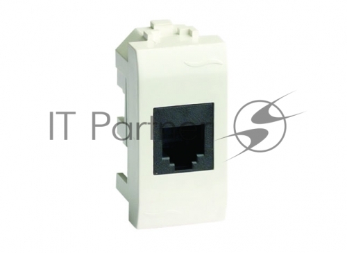 Розетка компьютерная DKC Brava 76458B RJ45 кат.6, 8P8C, белая, 1 мод