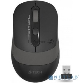 Мышь беспроводная A4Tech Fstyler FG10 черный/серый, 2000 dpi, радиоканал, USB, кнопки - 4