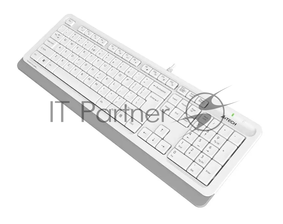 Клавиатура проводная A4Tech Fstyler FK10, USB, белый/серый