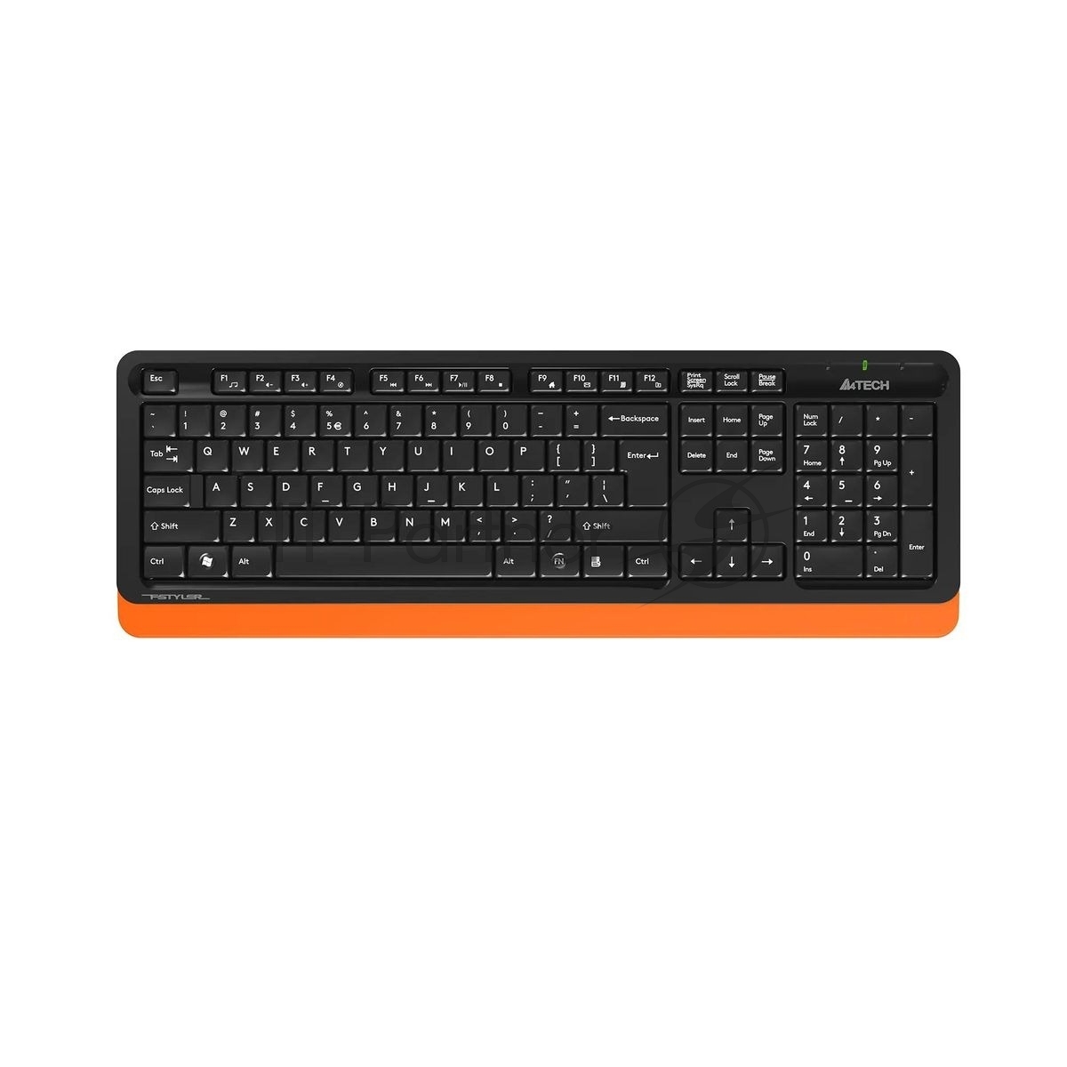 Комплект клавиатура+мышь A4Tech FStyler FG1010 беспроводной, USB, 2000 DPI, чёрный/оранжевый