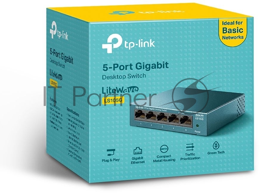Коммутатор TP-Link 5 ports Giga Unmanagement switch, 5 10/100/1000Mbps RJ-45 ports