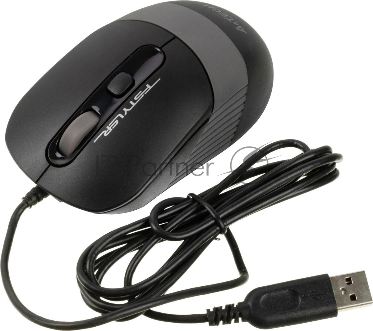 Мышь проводная A4Tech Fstyler FM10 черный/серый, 1600 dpi, USB, кнопки - 4