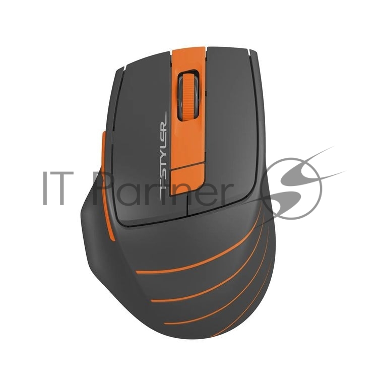 Мышь беспроводная A4Tech Fstyler FG30 серый/оранжевый, 2000 dpi, радиоканал, USB, кнопки - 5