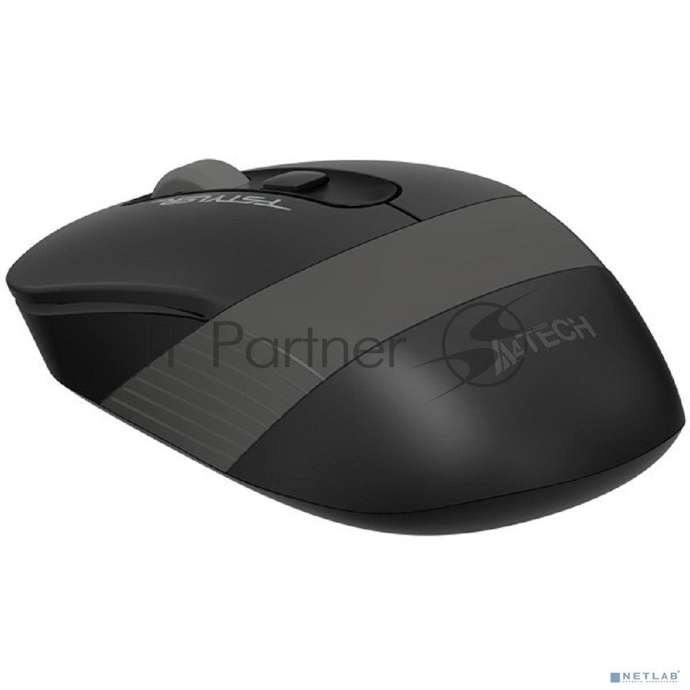 Мышь беспроводная A4Tech Fstyler FG10 черный/серый, 2000 dpi, радиоканал, USB, кнопки - 4
