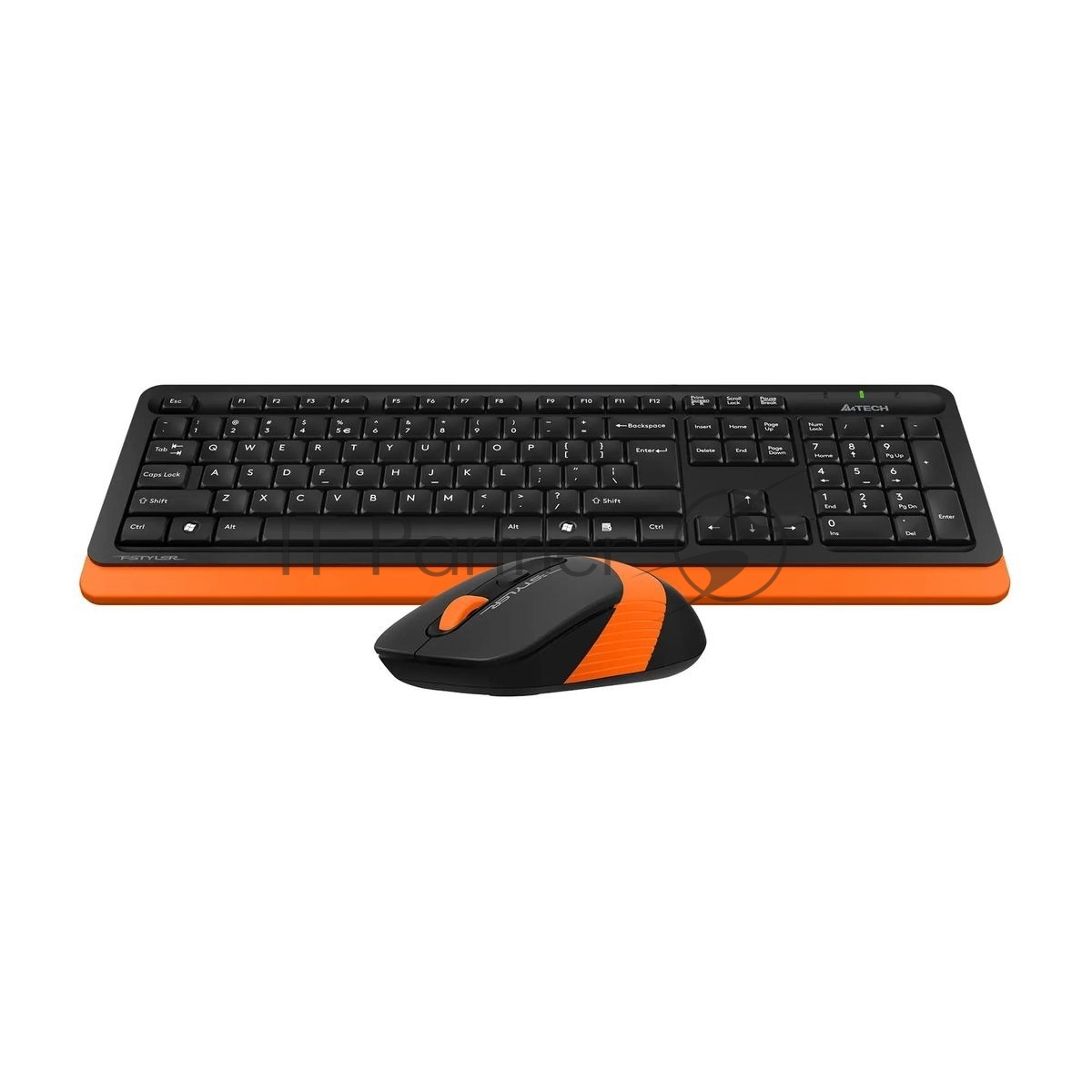 Комплект клавиатура+мышь A4Tech FStyler FG1010 беспроводной, USB, 2000 DPI, чёрный/оранжевый