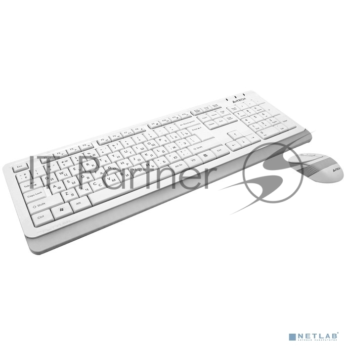 Комплект клавиатура+мышь A4Tech FStyler FG1010 беспроводной, USB, 2000 DPI, белый/серый