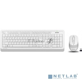 Комплект клавиатура+мышь A4Tech FStyler FG1010 беспроводной, USB, 2000 DPI, белый/серый